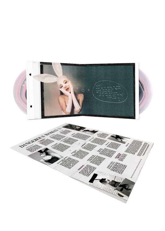 dangerous woman tenth anniversary edition: pink and black in clear 2lp vinyl