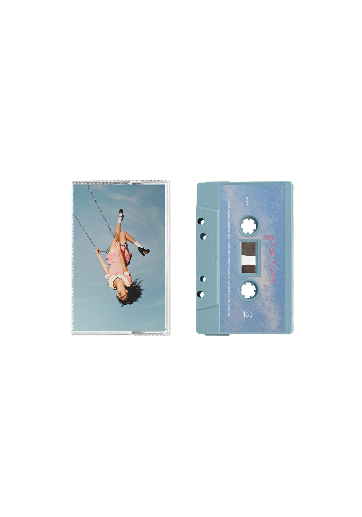 You seem pretty sad for a girl so in love: Baby blue cassette