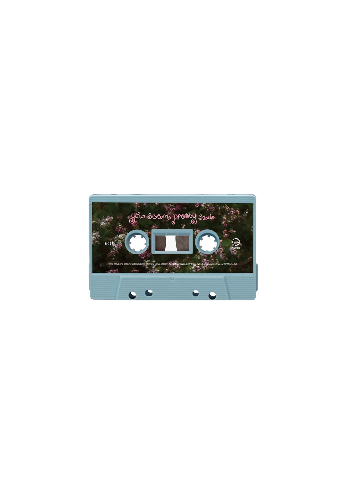 You seem pretty sad for a girl so in love: Baby blue cassette
