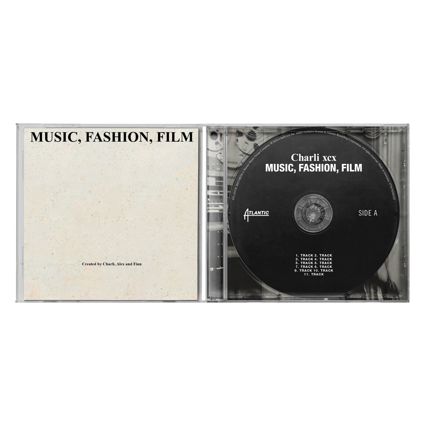 MUSIC, FASHION, FILM - SIGNED CD
