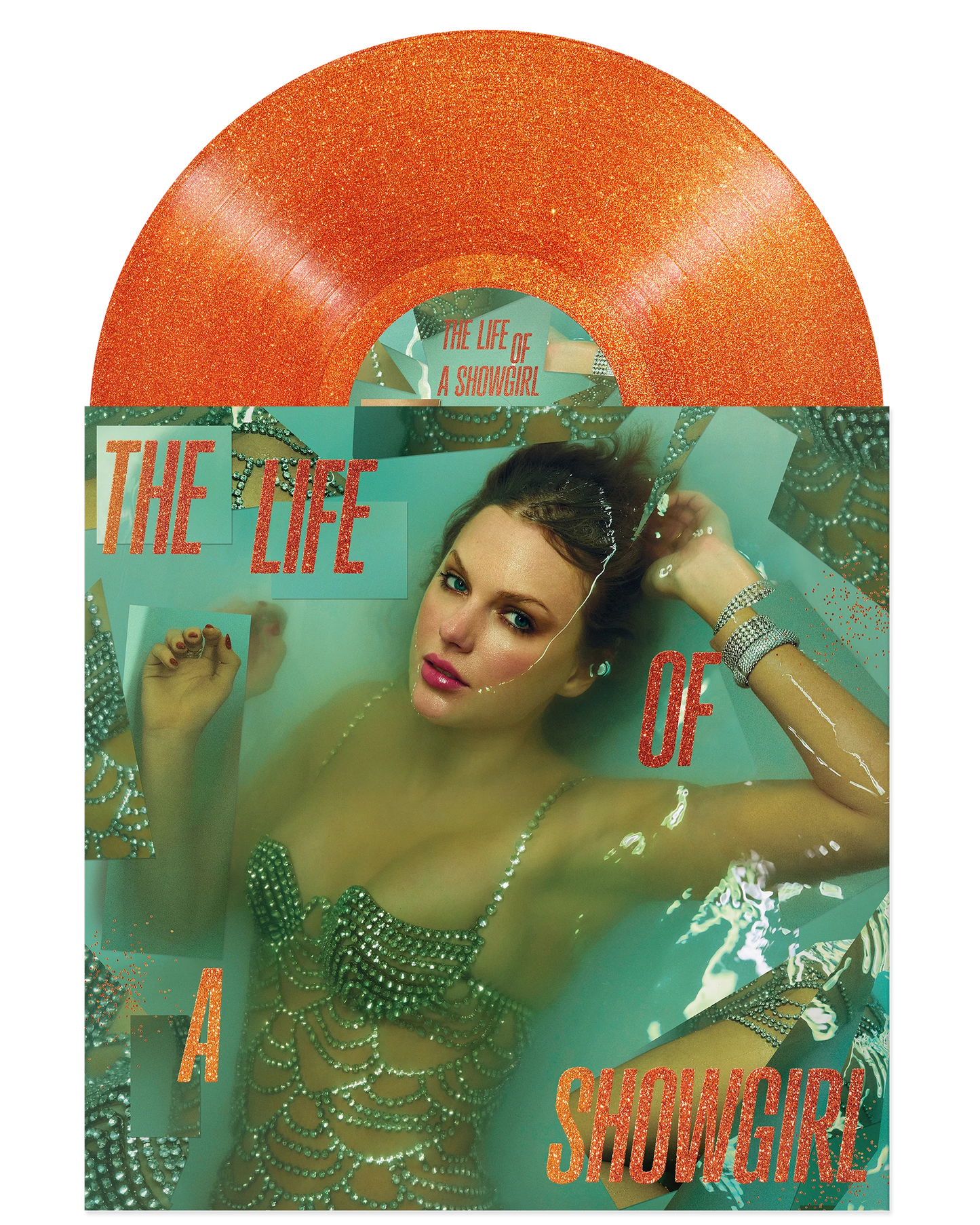 Taylor Swift - The Life of a Showgirl: Sweat and Vanilla Perfume Portofino Orange Glitter Vinyl