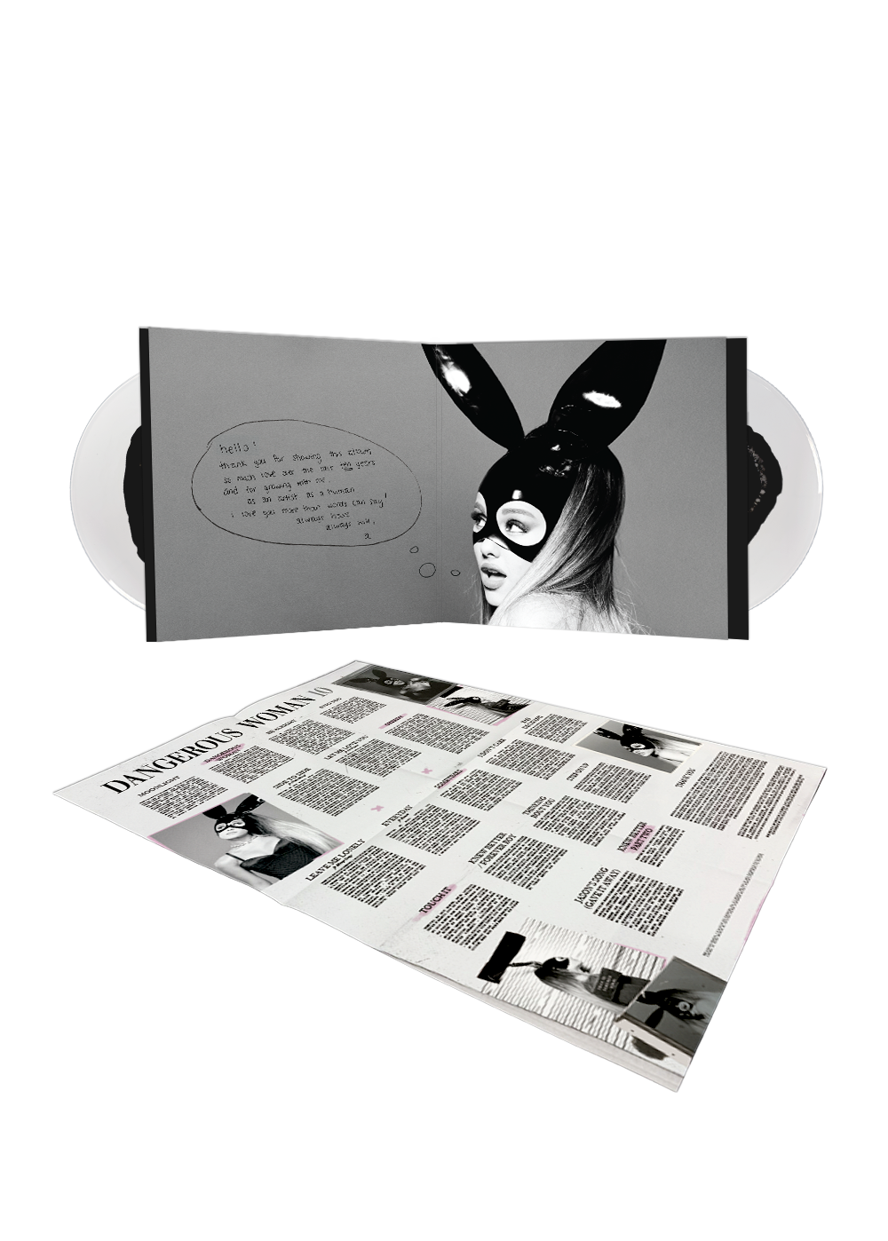 dangerous woman tenth anniversary edition: black and clear 2lp vinyl