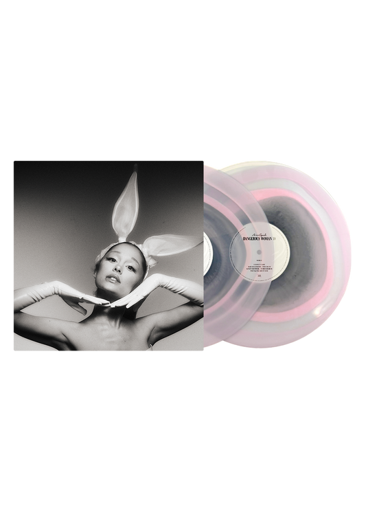dangerous woman tenth anniversary edition: pink and black in clear 2lp vinyl
