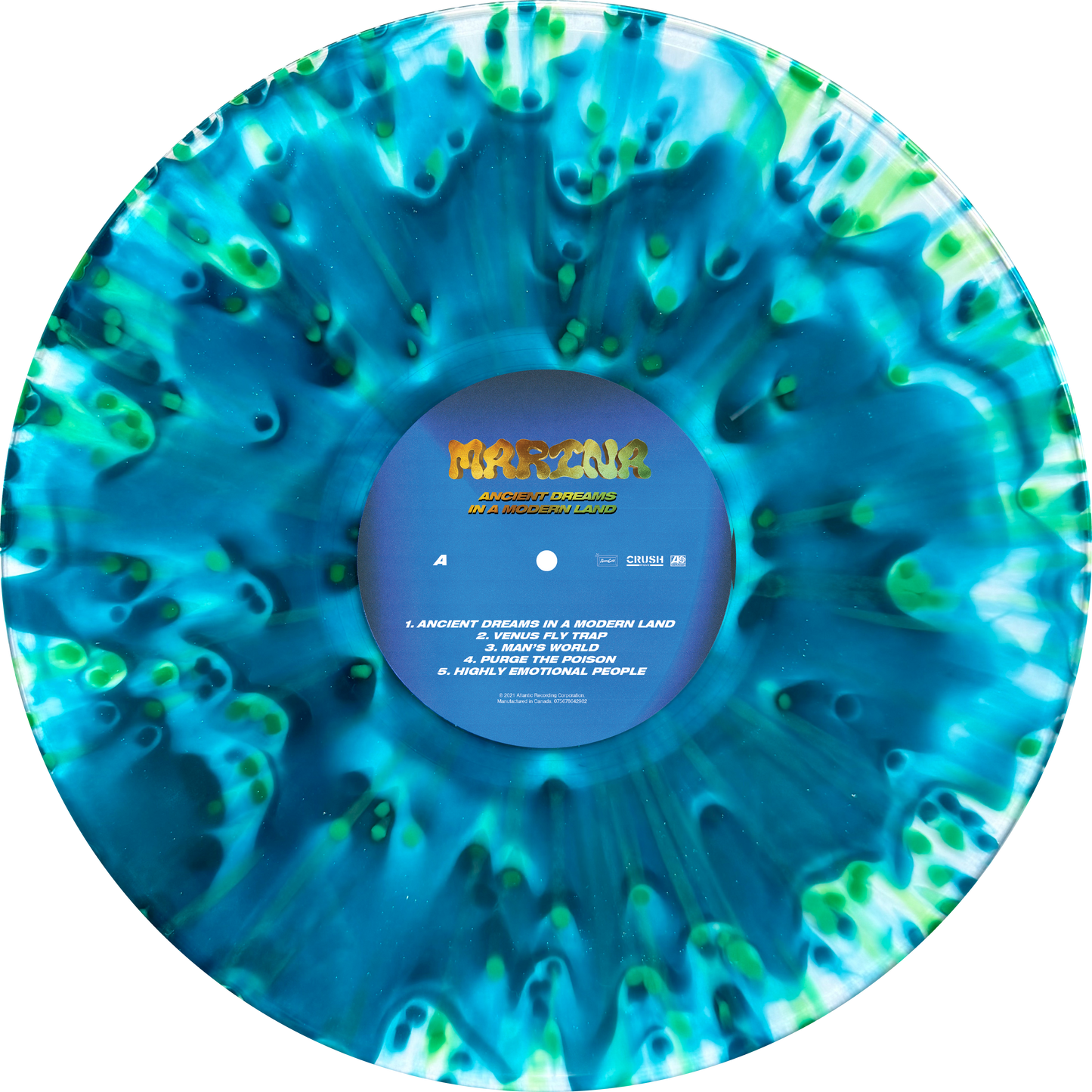 ANCIENT DREAMS IN A MODERN LAND: Turquoise and green torrent effect LP