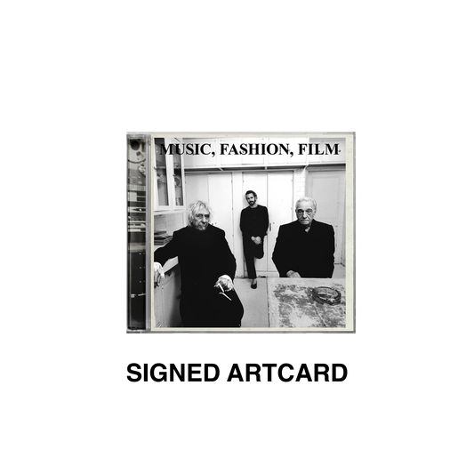 MUSIC, FASHION, FILM - SIGNED CD